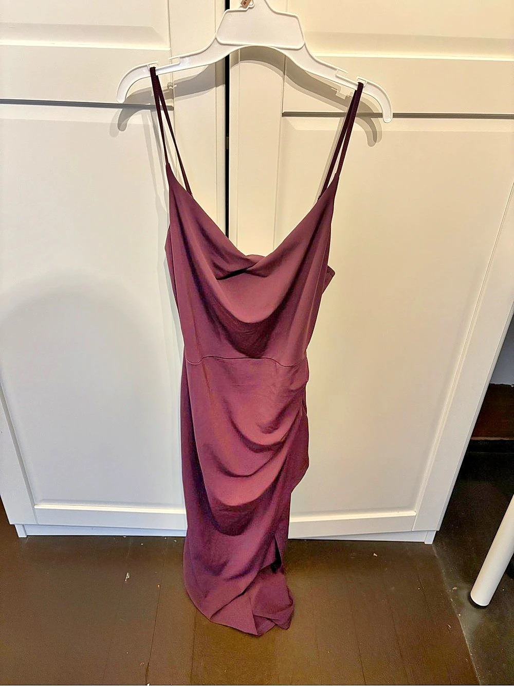 Another Story Draped Neck Maxi Dress in Purple Size Medium Like New